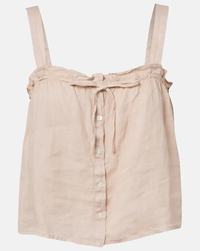 Velvet Top Izzie aus Leinen Rosa
