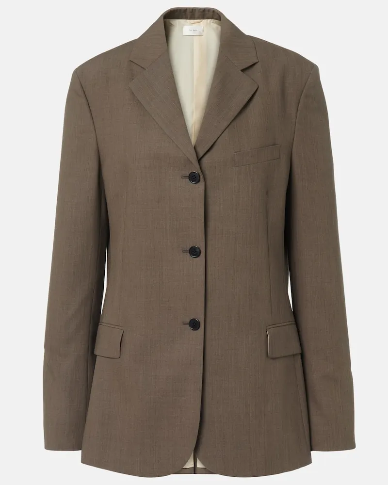 The Row Blazer Kimiko aus Seide und Wolle Braun