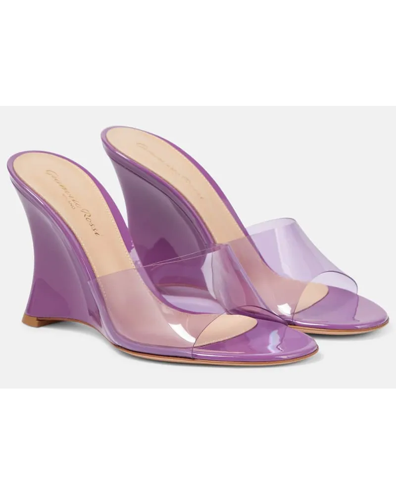 Gianvito Rossi Wedge-Pantoletten Futura 95 Lila