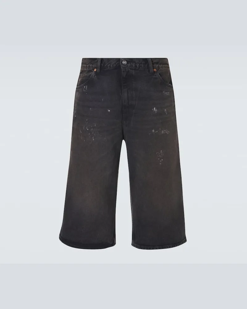 Our Legacy Distressed Shorts Capri Cut Schwarz