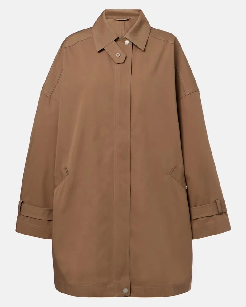 Totême Oversize-Jacke aus Baumwolle Braun