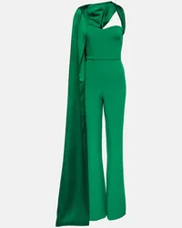 Safiyaa Jumpsuit Lollian Marmont aus Crepe Gruen