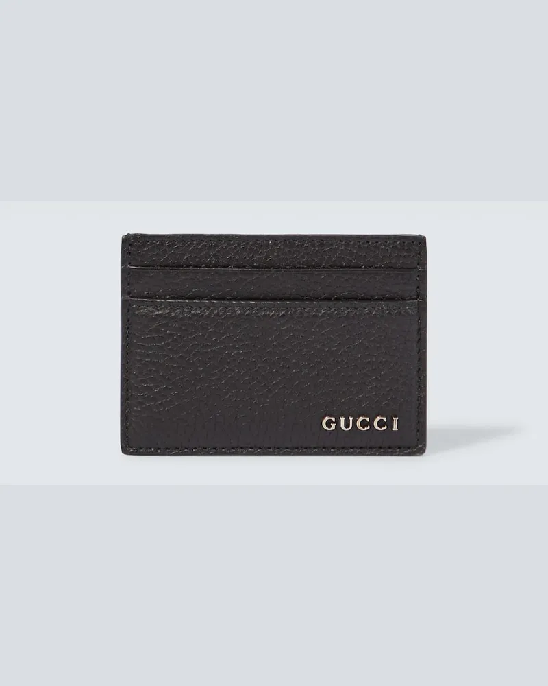 Gucci Kartenetui aus Leder Schwarz