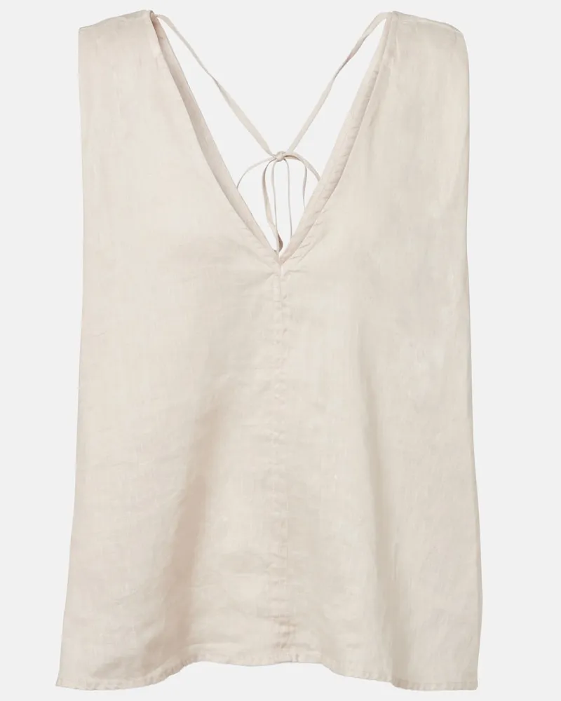 Velvet Top Renna aus Leinen Beige