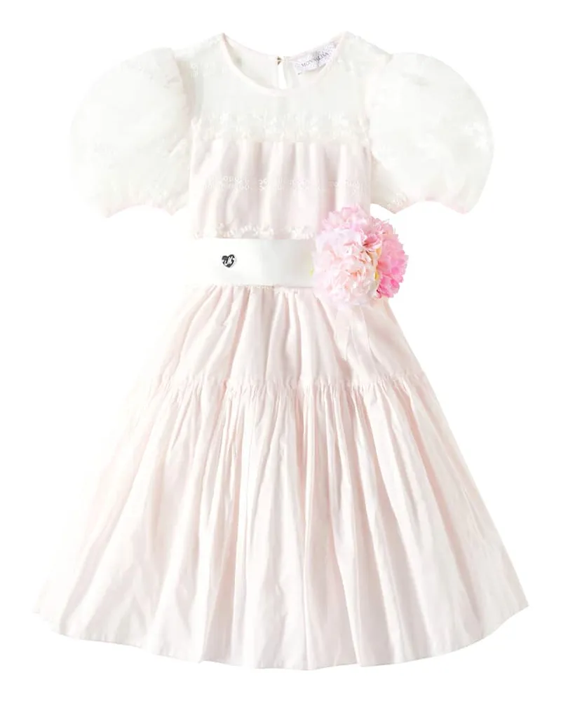 Monnalisa Kleid Amore aus Taft Pink