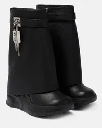 Givenchy Stiefel Shark Lock Biker 115 aus Leder Schwarz