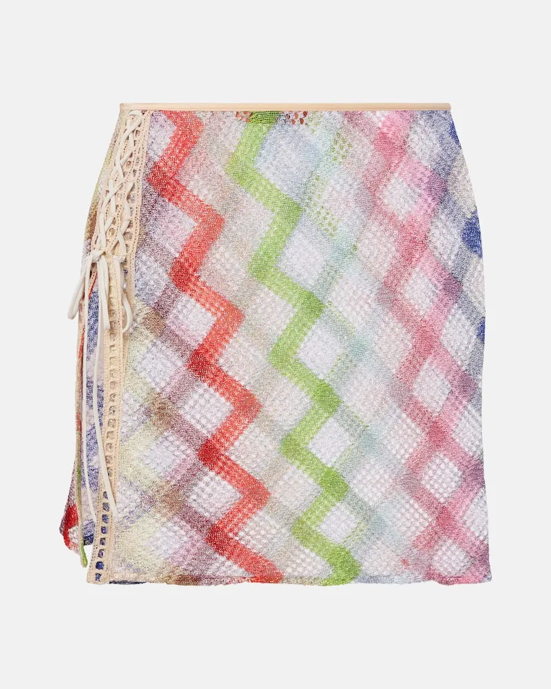 Missoni Minirock aus Häkelstrick Multicolor