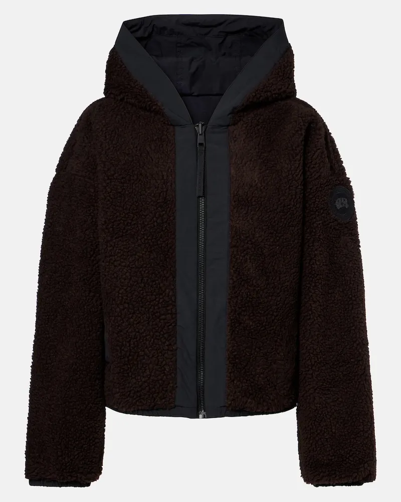 Canada Goose Wendbare Jacke Alberni aus Teddyfleece Braun