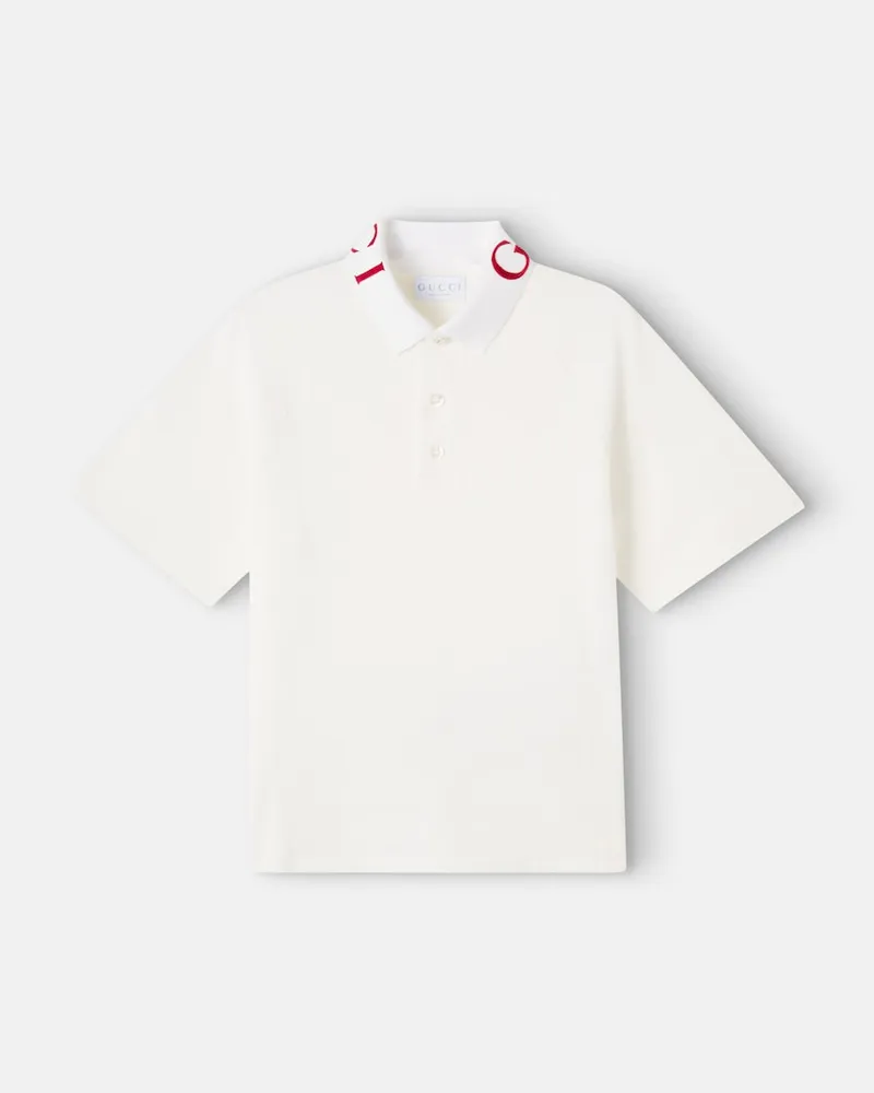 Gucci Polohemd aus Piqué Weiß