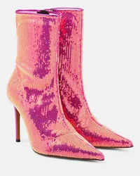 Alexandre Vauthier Ankle Boots Sebert mit Pailletten Pink