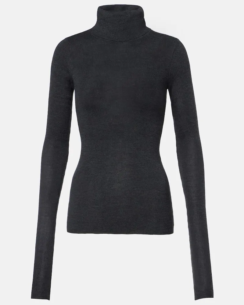 FRANKIE Shop Rollkragenpullover Utica Thin Grau