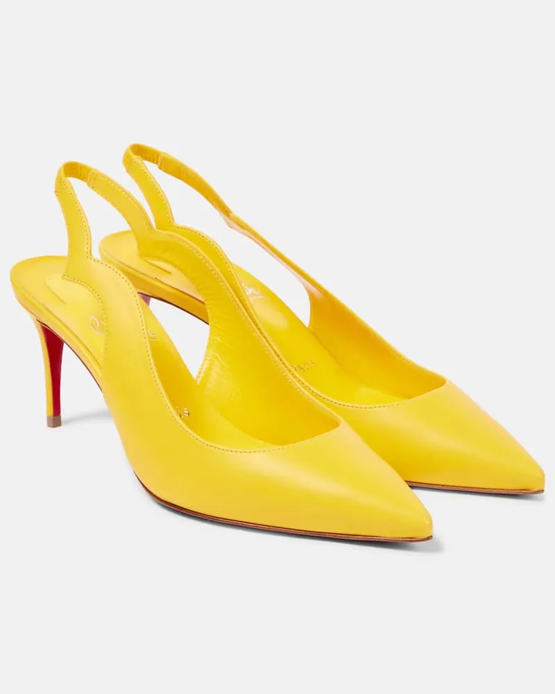 Christian Louboutin Slingback-Pumps Hot Chick Sling 70 aus Leder Gelb