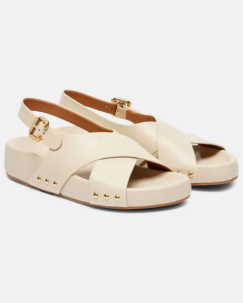 Chloé Chloé Sandalen Mae aus Leder Weiß