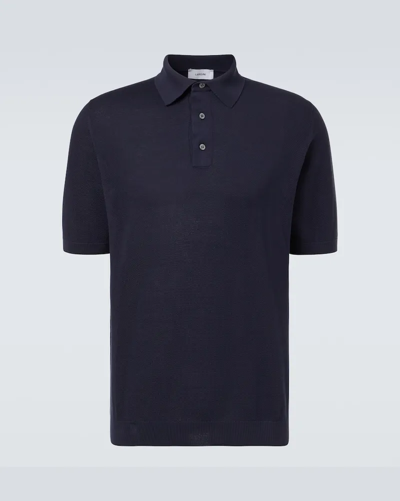 LARDINI Polohemd aus Baumwoll-Piqué Blau