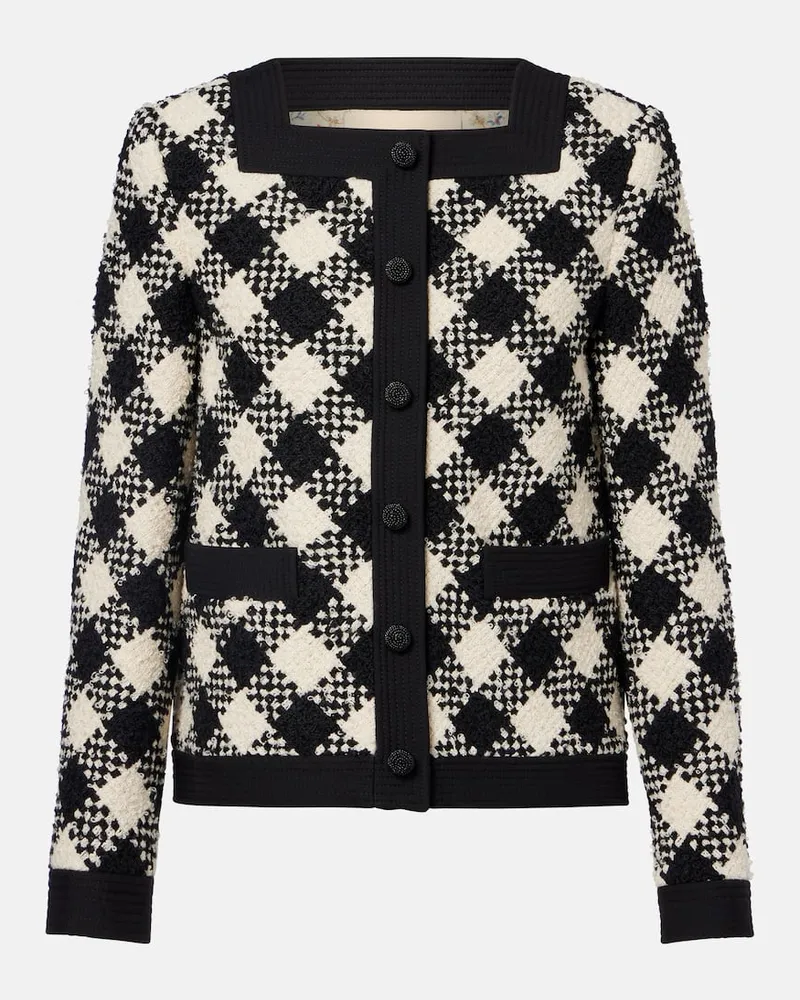 Valentino Garavani Jacke aus Tweed Schwarz