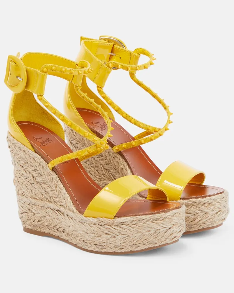 Christian Louboutin Wedge-Sandalen Chocazeppa 120 Gelb