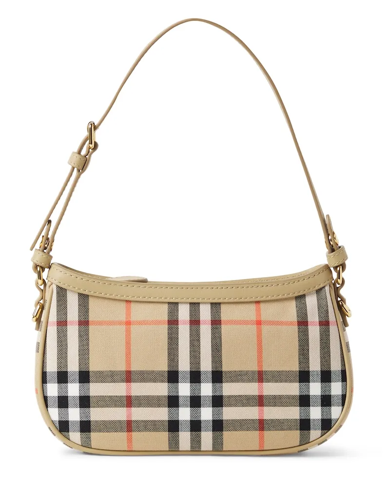 Burberry Schultertasche Burberry Check aus Canvas Multicolor