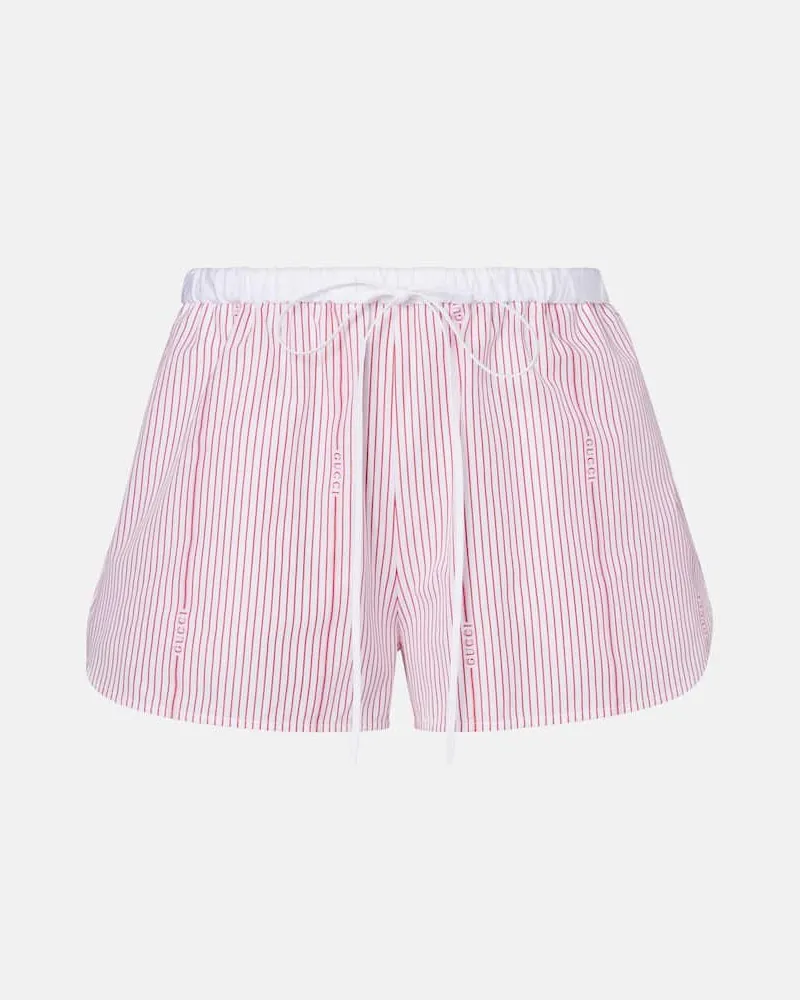 Gucci Shorts aus Fil Coupé Rot