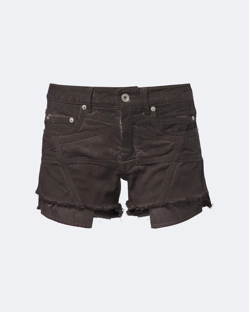 Rick Owens Shorts Lana aus Denim Braun