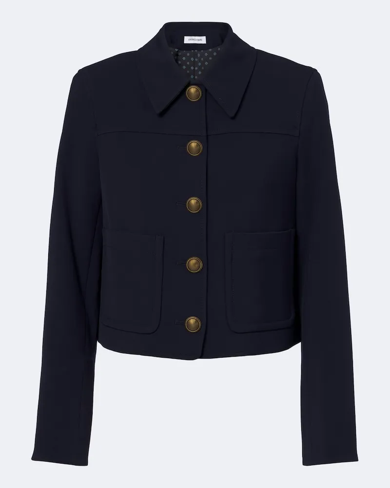 Veronica Beard Cropped Jacke Turnell Blau