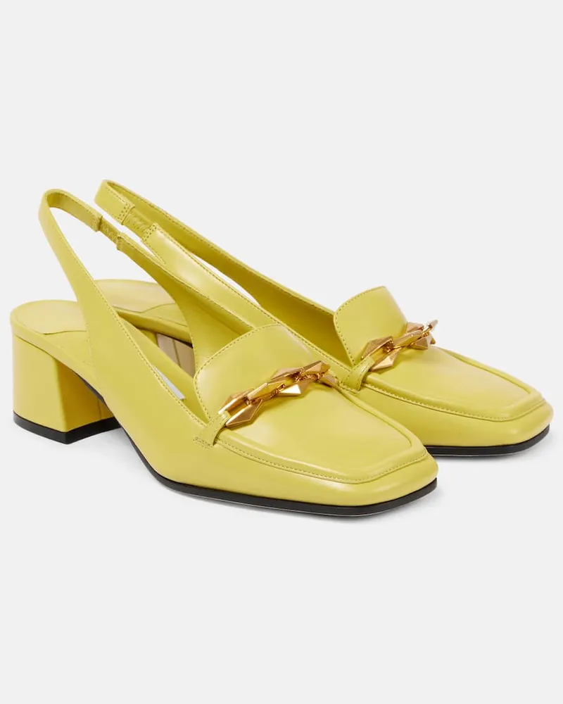 Jimmy Choo Slingback-Pumps Diamond Tilda 45 aus Leder Gelb