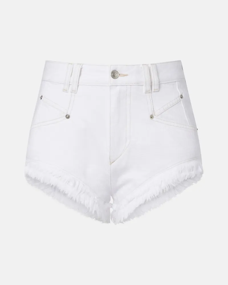 Isabel Marant Jeansshorts Eneidala Weiß