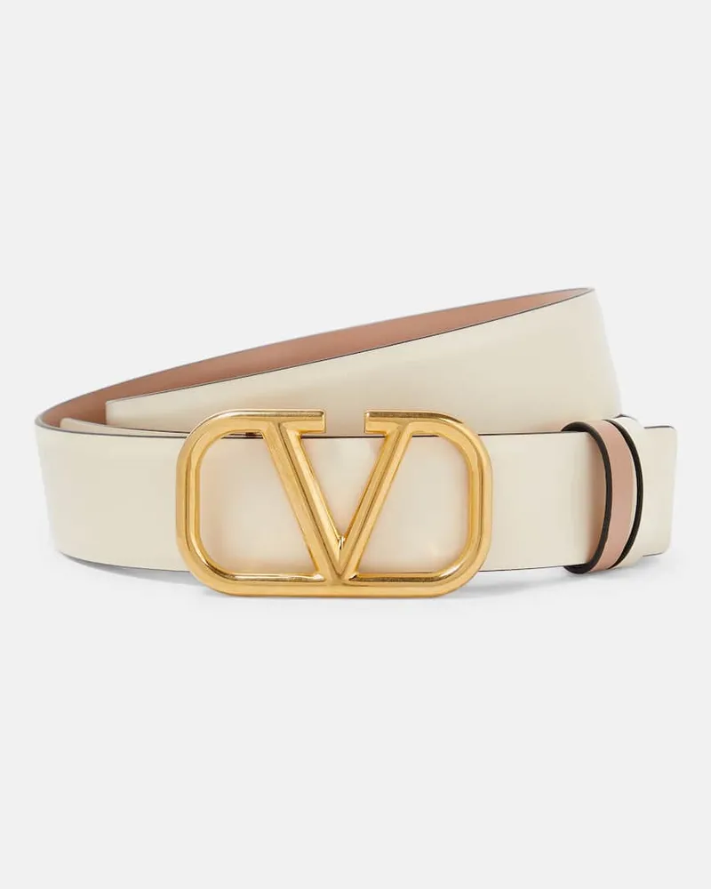 Valentino Garavani Wendbarer Gürtel VLogo Signature aus Leder Pink