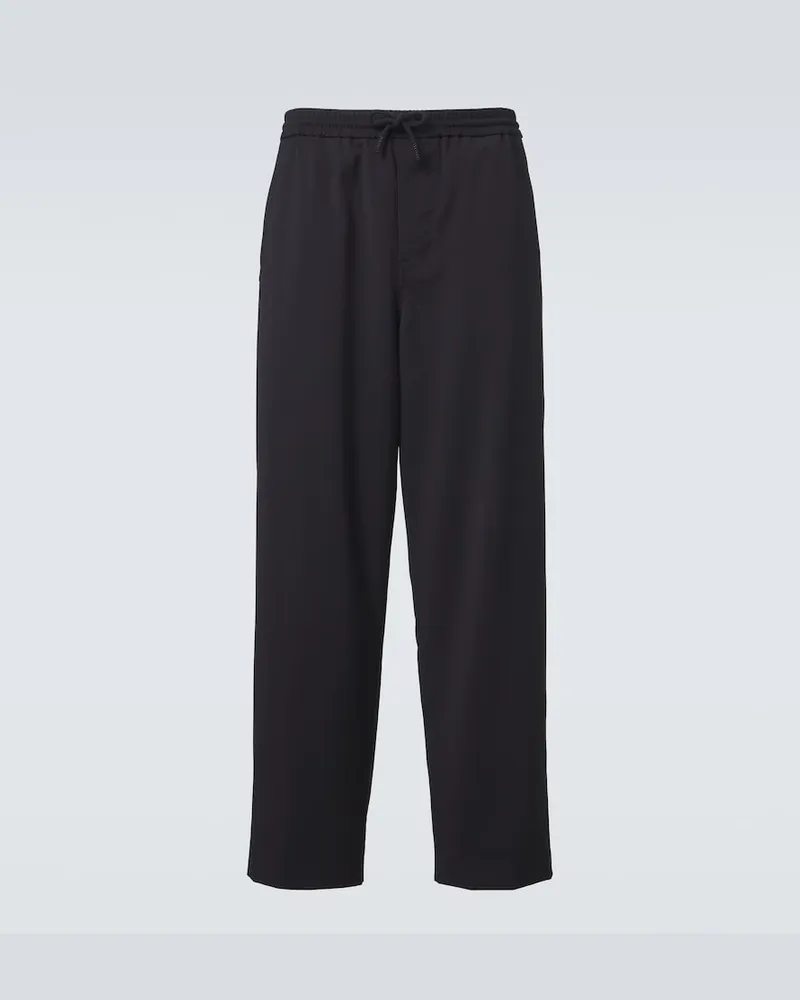 Loewe Gerade Hose aus Wolle Schwarz