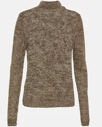 Totême Pullover aus Leinen, Baumwolle und Seide Braun