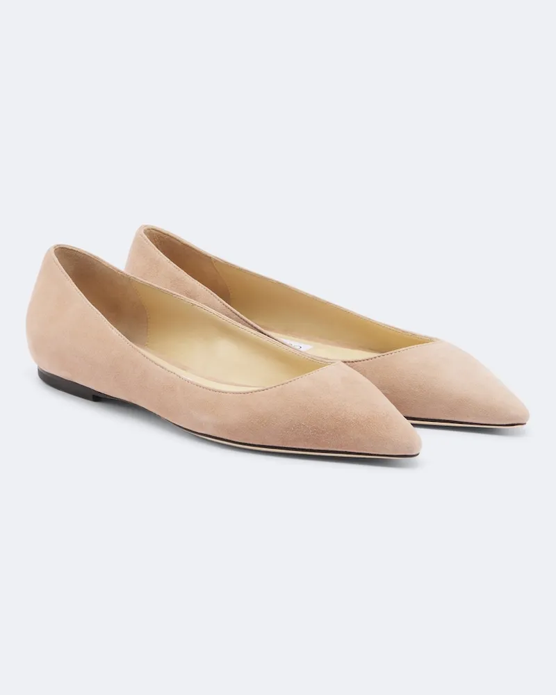 Jimmy Choo Ballerinas Romy aus Veloursleder Rosa