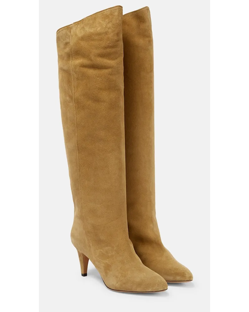 Isabel Marant Stiefel Lispa aus Veloursleder Braun