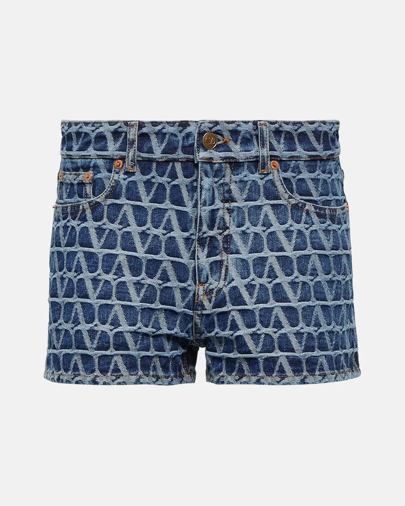 Valentino Garavani Jeansshorts Toile Iconographe Blau