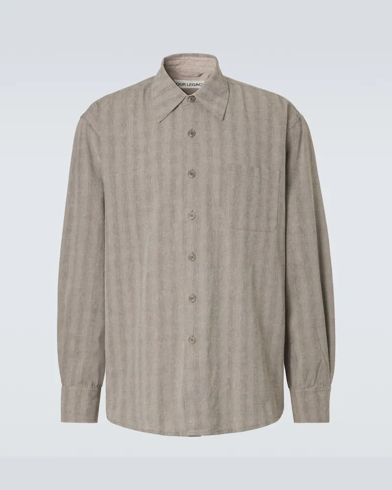 Our Legacy Hemd Above aus einem Baumwollgemisch Grau