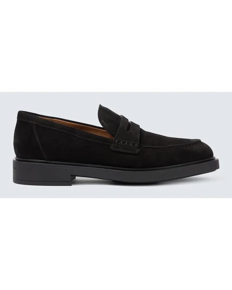 Gianvito Rossi Loafers Harris aus Veloursleder Schwarz