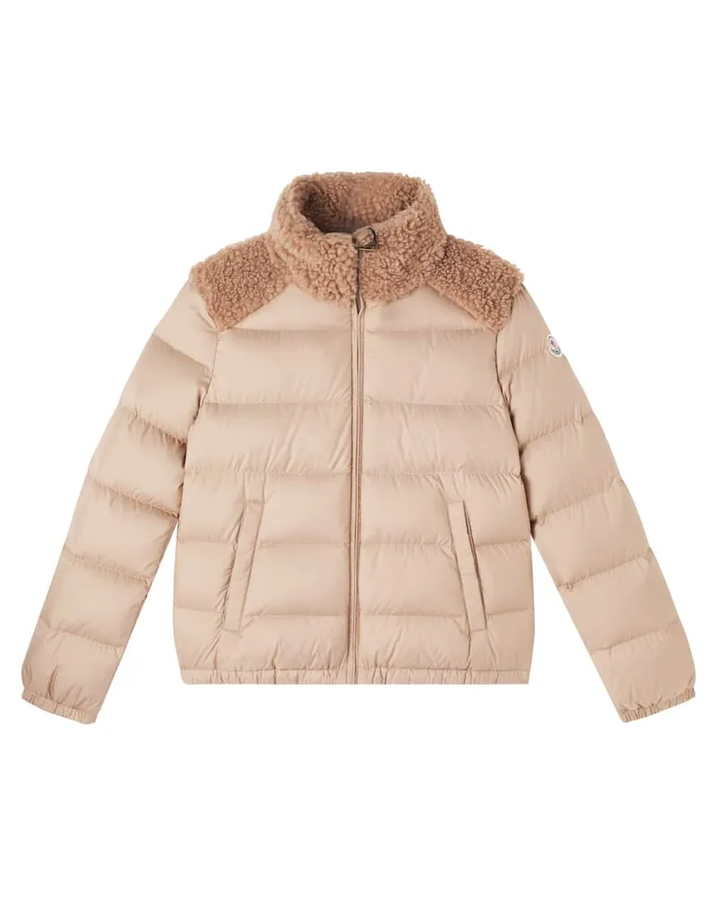 Moncler Daunenjacke Vard mit Teddyfleece Rosa