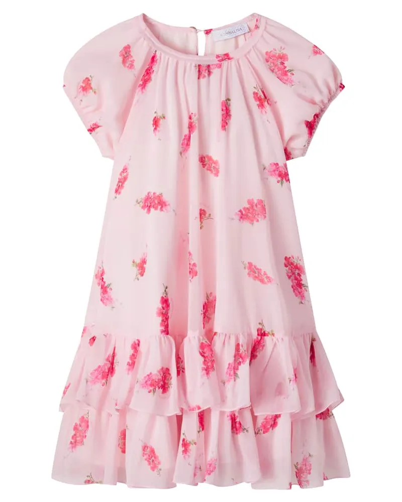 Monnalisa Bedrucktes Kleid Rosa