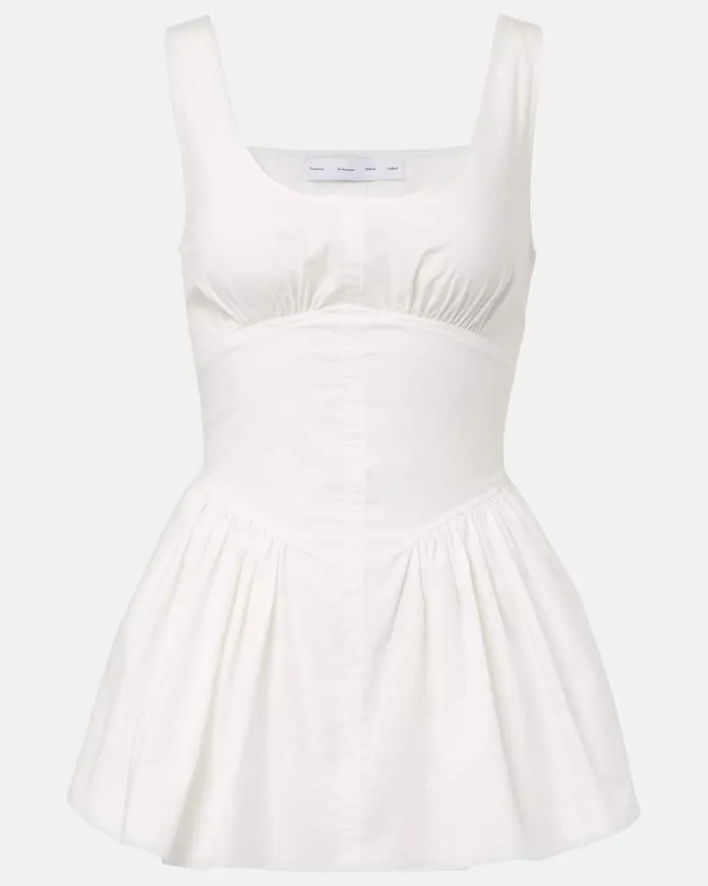 Proenza Schouler White Label Top Bader aus Popeline Weiß
