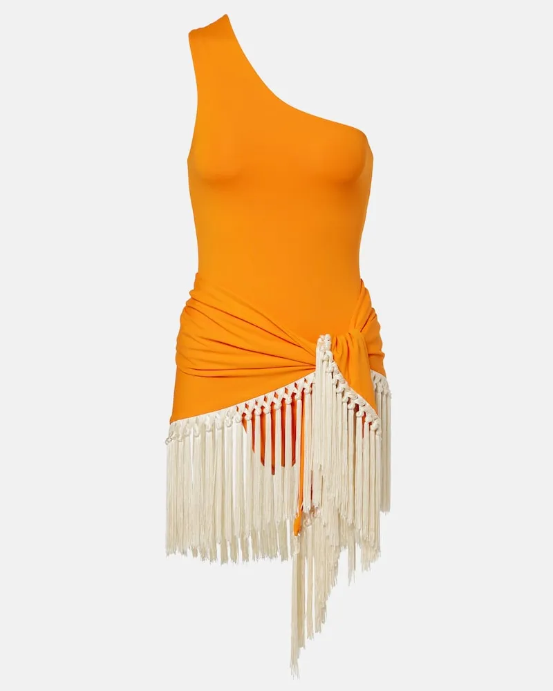 Taller Marmo Set Yacare aus Badeanzug und Pareo Orange