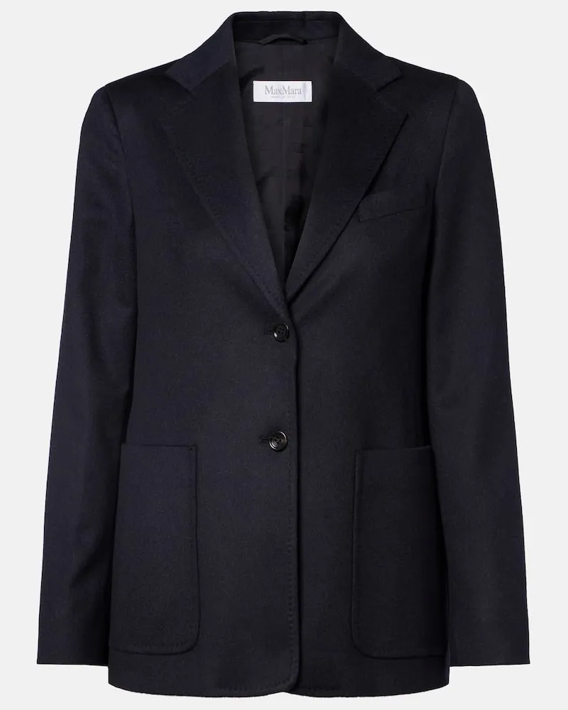 Max Mara Blazer Belluno aus Kamelhaar Blau