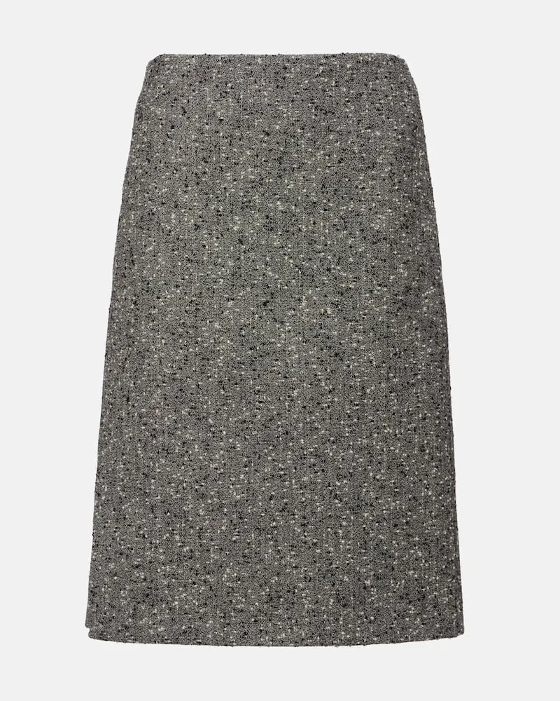 Gucci Midirock aus einem Wollgemisch Grau