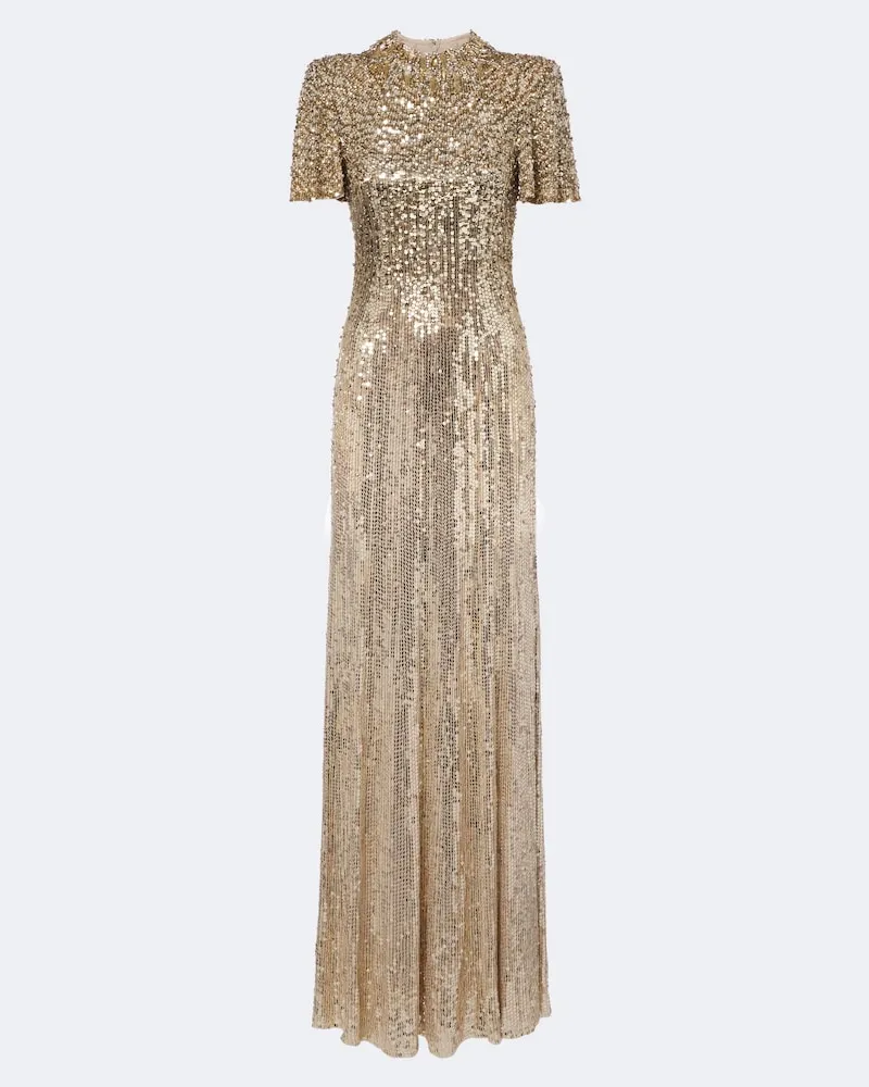 Jenny Packham Verzierte Robe Kiku Gold