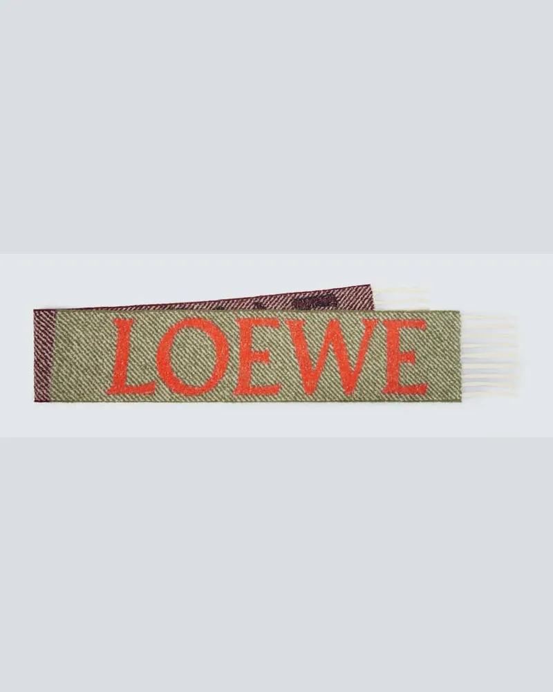 Loewe Schal aus einem Alpakawollgemisch Multicolor