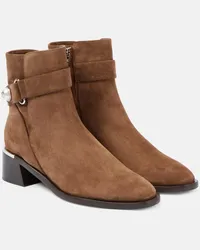 Jimmy Choo Ankle Boots Noor 45 aus Veloursleder Braun