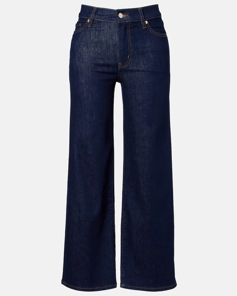 Frame Denim Wide-Leg Jeans Le Slim Palazzo Crop Blau