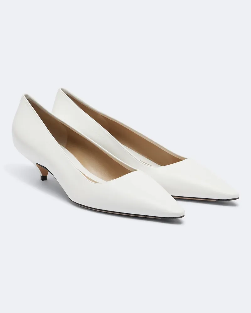 The Row Pumps Liisa aus Leder Weiß