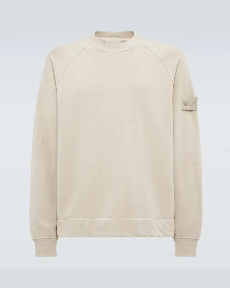 Stone Island Sweatshirt Ghost Compass aus Jersey Beige