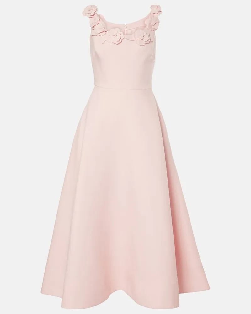 Valentino Garavani Midikleid aus Crepe Couture Rosa