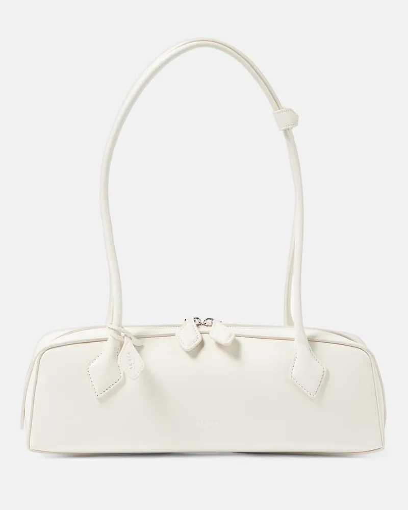 Alaïa Alaia Schultertasche Le Teckel Medium aus Leder Weiss