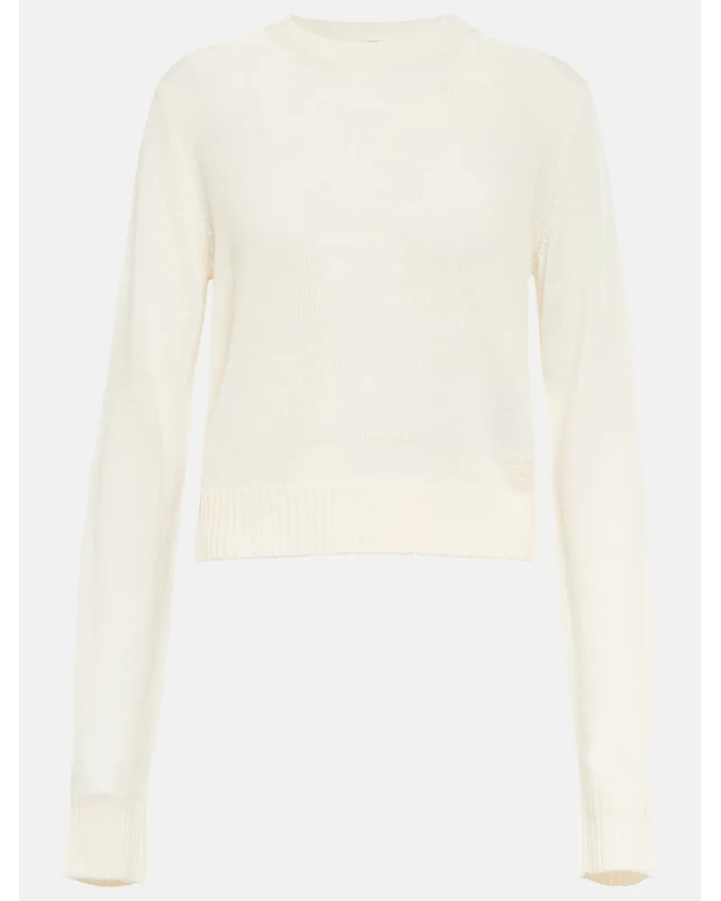 Jil Sander Pullover aus Wolle Weiss