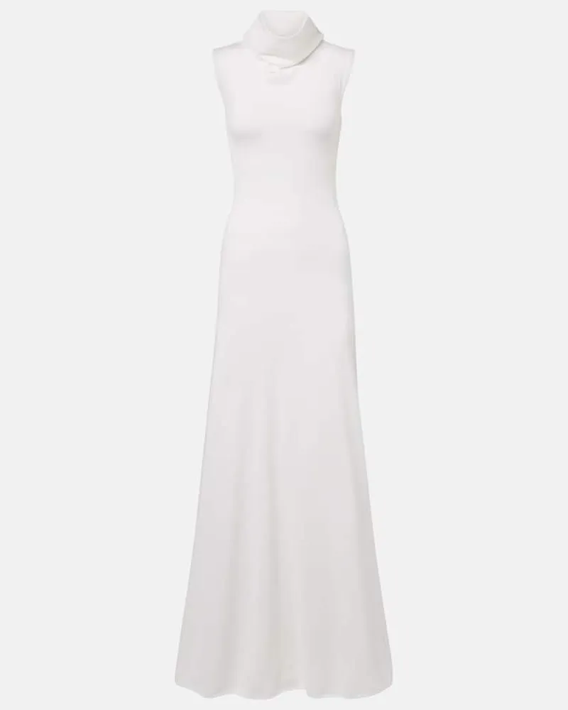 Tom Ford Maxikleid aus Wolle Weiß